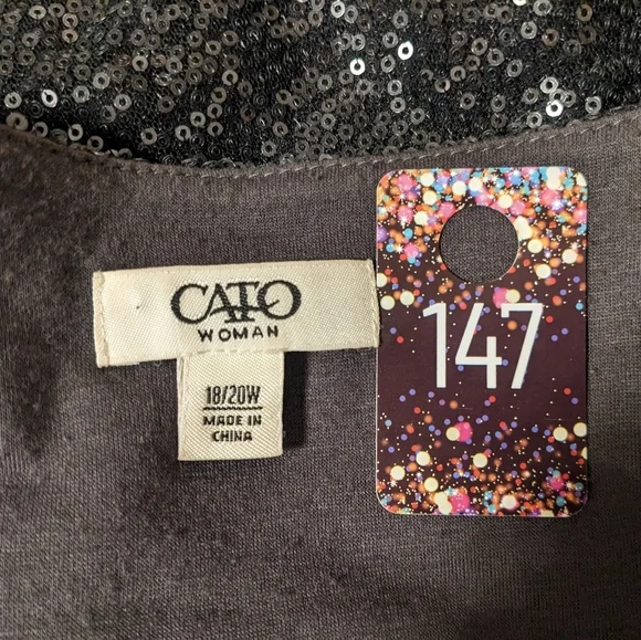 5/$25 CATO black sequins vest - Picture 5 of 5